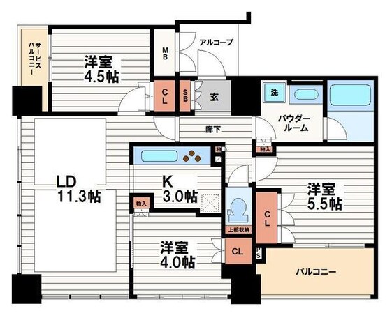 クラッシィタワー南船場の物件間取画像